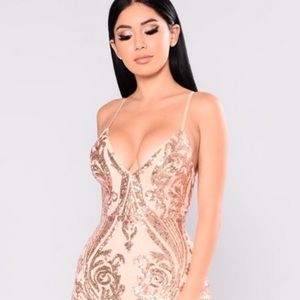 Rosegold Sequin Dress